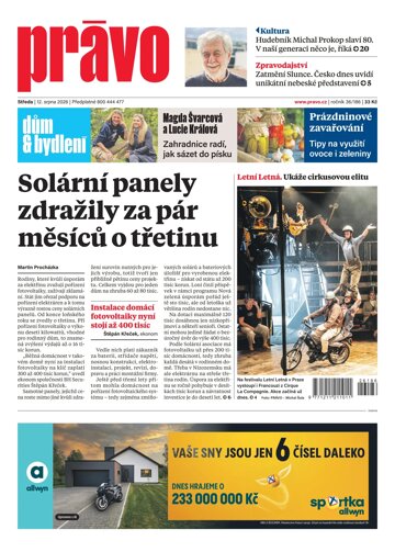 Obálka e-magazínu Deník Právo 12.8.2026