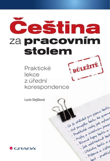 Obálka knihy Čeština za pracovním stolem