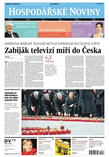 Obálka e-magazínu Hospodářské noviny 037 - 23.2.2015