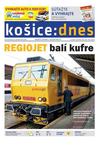 Obálka e-magazínu košice:dnes 24.11.2015
