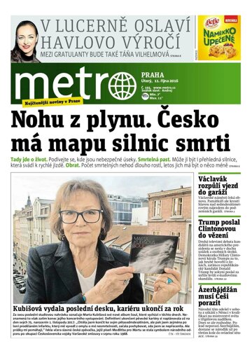 Obálka e-magazínu deník METRO 11.10.2016