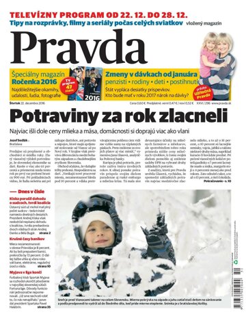 Obálka e-magazínu Pravda 22.12.2016