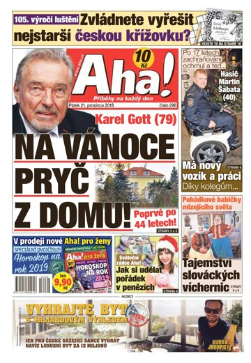 Obálka e-magazínu AHA! 21.12.2018