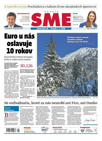 Obálka e-magazínu SME 2.1.2019