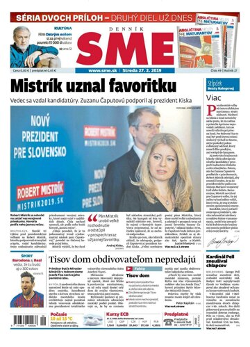 Obálka e-magazínu SME 27.2.2019
