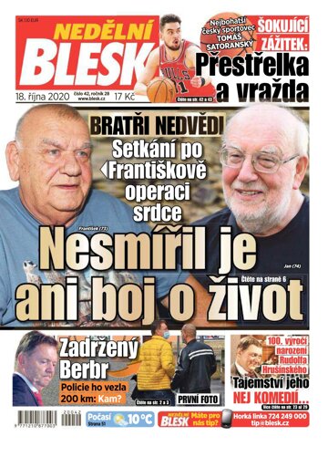 Obálka e-magazínu Nedělní Blesk 18.10.2020