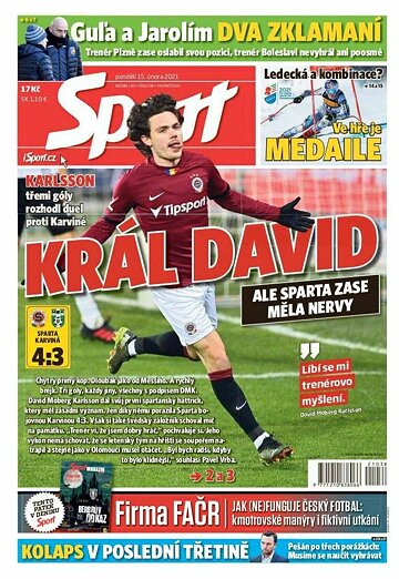 Obálka e-magazínu Sport 15.2.2021