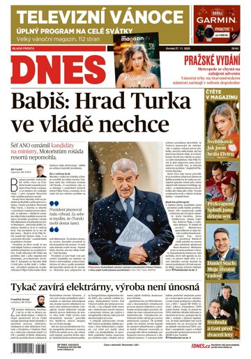 Obálka e-magazínu MF Dnes 27.11.2025