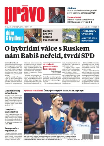 Obálka e-magazínu Deník Právo 23.9.2026