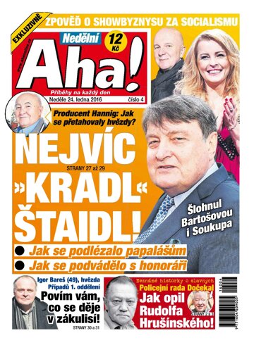 Obálka e-magazínu Nedělní AHA! 24.1.2016