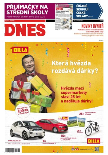 Obálka e-magazínu MF Dnes 16.3.2016