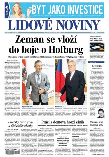 Obálka e-magazínu Lidové noviny 8.9.2016