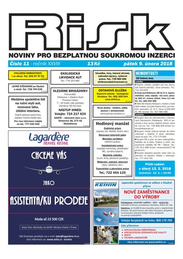 Obálka e-magazínu Risk 11/2018