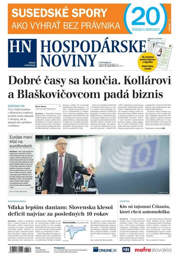 Obálka e-magazínu Hospodárske noviny 24.04.2018