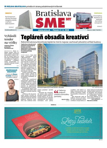 Obálka e-magazínu SME MY Bratislava 17/8/2018