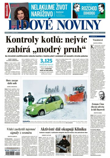 Obálka e-magazínu Lidové noviny 11.1.2019