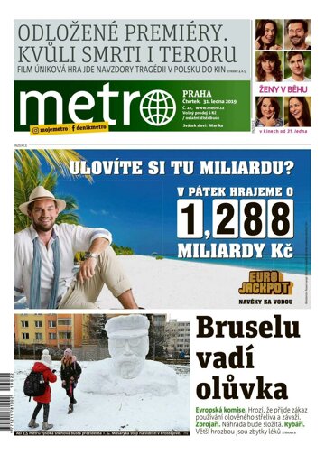 Obálka e-magazínu deník METRO 31.1.2019