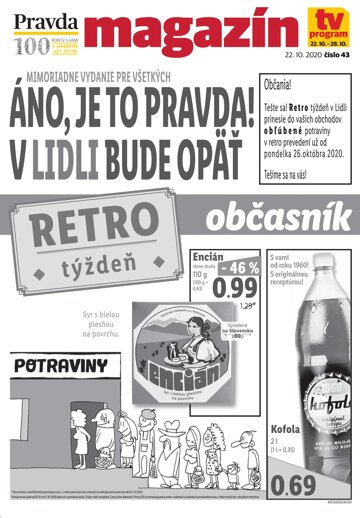 Obálka e-magazínu Magazín Pravdy 22. 10. 2020