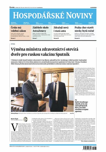 Obálka e-magazínu Hospodářské noviny 067 - 8.4.2021