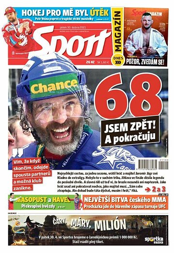 Obálka e-magazínu Sport 30.4.2021