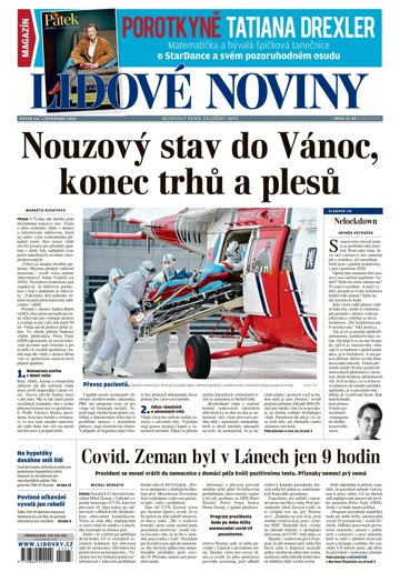 Obálka e-magazínu Lidové noviny 26.11.2021