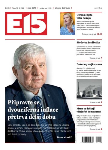 Obálka e-magazínu E15 18.3.2022