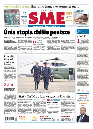 Obálka e-magazínu SME 24-3-2022