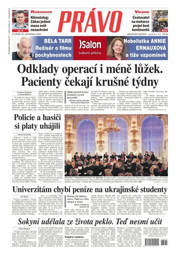 Obálka e-magazínu Deník Právo 30.11.2023