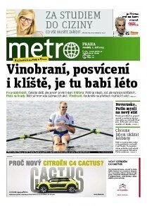 Obálka e-magazínu deník METRO 1.9.2014