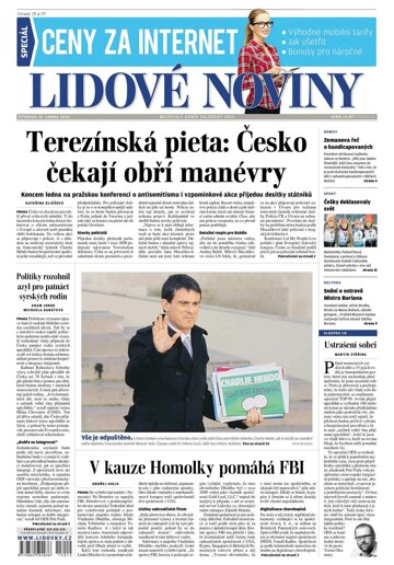 Obálka e-magazínu Lidové noviny 15.1.2015
