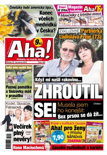 Obálka e-magazínu AHA! 22.7.2015