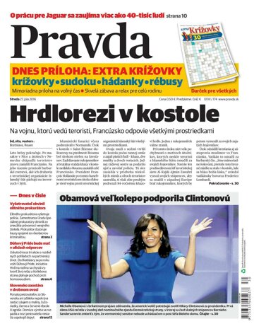Obálka e-magazínu Pravda 27. 7. 2016