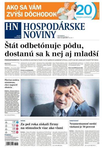 Obálka e-magazínu Hospodárske noviny 15.08.2017