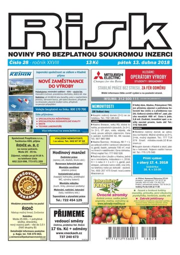 Obálka e-magazínu Risk 28/2018