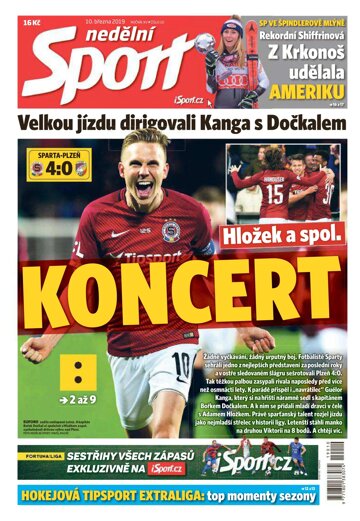 Obálka e-magazínu Nedělní Sport 10.3.2019