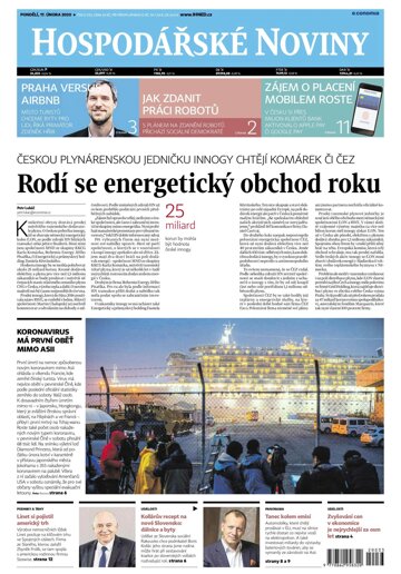 Obálka e-magazínu Hospodářské noviny 033 - 17.2.2020