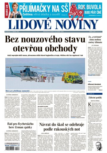 Obálka e-magazínu Lidové noviny 11.2.2021