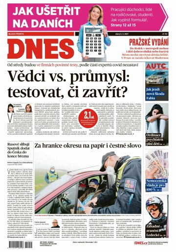 Obálka e-magazínu MF Dnes 2.3.2021