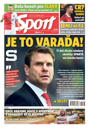 Obálka e-magazínu Sport 15.11.2022