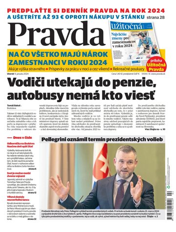 Obálka e-magazínu Pravda 9. 1. 2024