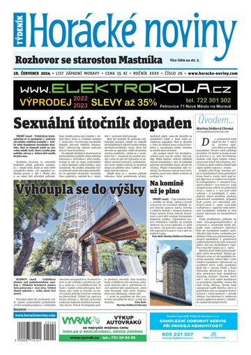 Obálka e-magazínu Horácké Noviny 29/2024