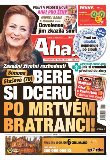 Obálka e-magazínu AHA! 22.10.2025