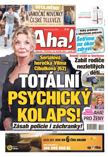 Obálka e-magazínu AHA! 24.10.2025