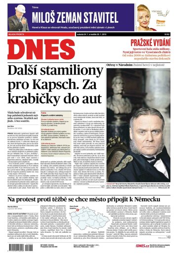 Obálka e-magazínu MF Dnes 24.1.2015
