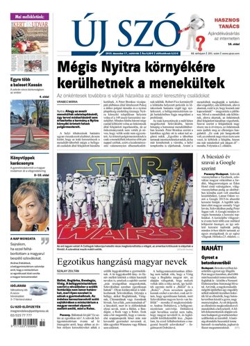 Obálka e-magazínu Új Szó 17.12.2015