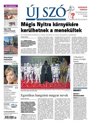 Obálka e-magazínu Új Szó 17.12.2015