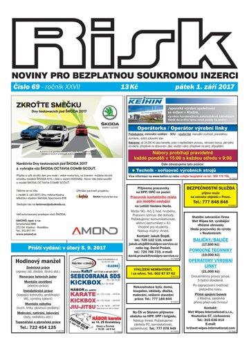 Obálka e-magazínu Risk 69/2017