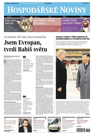 Obálka e-magazínu Hospodářské noviny 217 - 9.11.2017