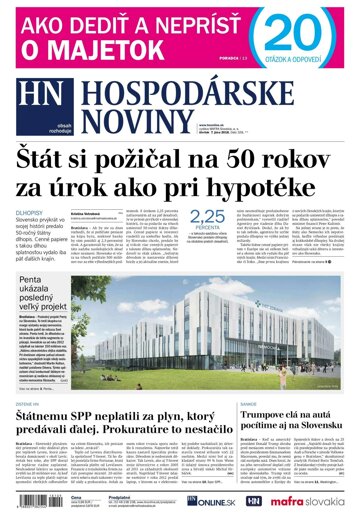 Obálka e-magazínu Hospodárske noviny 07.06.2018
