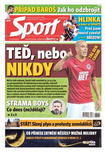 Obálka e-magazínu Sport 25.7.2018